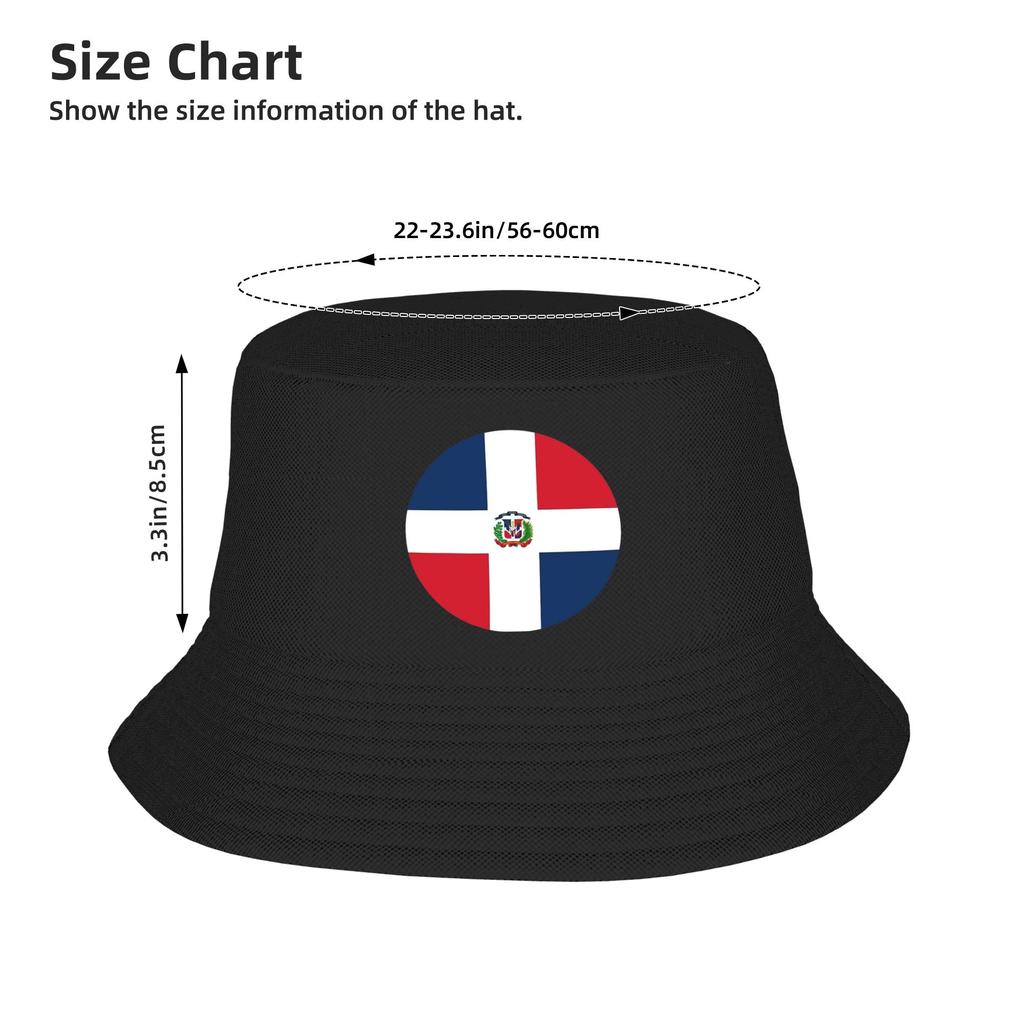 Unisex Bucket Hat Dominican Republic Dominican Flag Beach Hatwear Lightweight Outdoor Fishing Cap Bob Hat Birthday Gifts