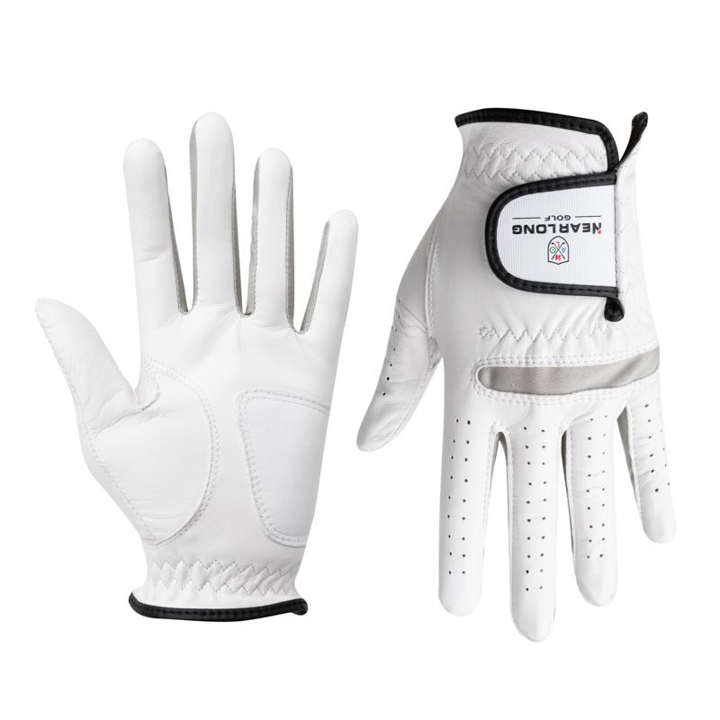 Premium Quality Custom Logo Cabretta Leather Golf Gloves for Men for Sports and Outdoor Activities белый