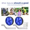 2Pcs Adjustable Training Side Wheels Stabilizer for Children 12 20  Bicycle Balance(Blue)