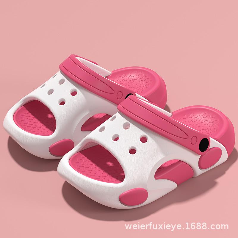 

Children s perforated sandals for summer, boys and girls indoor and outdoor anti-odor, non-slip soft-soled beach sandals for toddlers and babies 24-25Code【Inner Length1