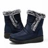 Thick Plush Waterproof Winter Boots for Women Non Slip Faux Fur Mid Calf Snow Boots Woman Outdoor Thick Sole Cotton Padded Shoes