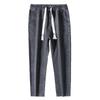 Spring Autumn Jeans Men Loose Straight Drawstring Elastic Waist Casual Denim Trousers Male Thick Pants Large Size M-5XL