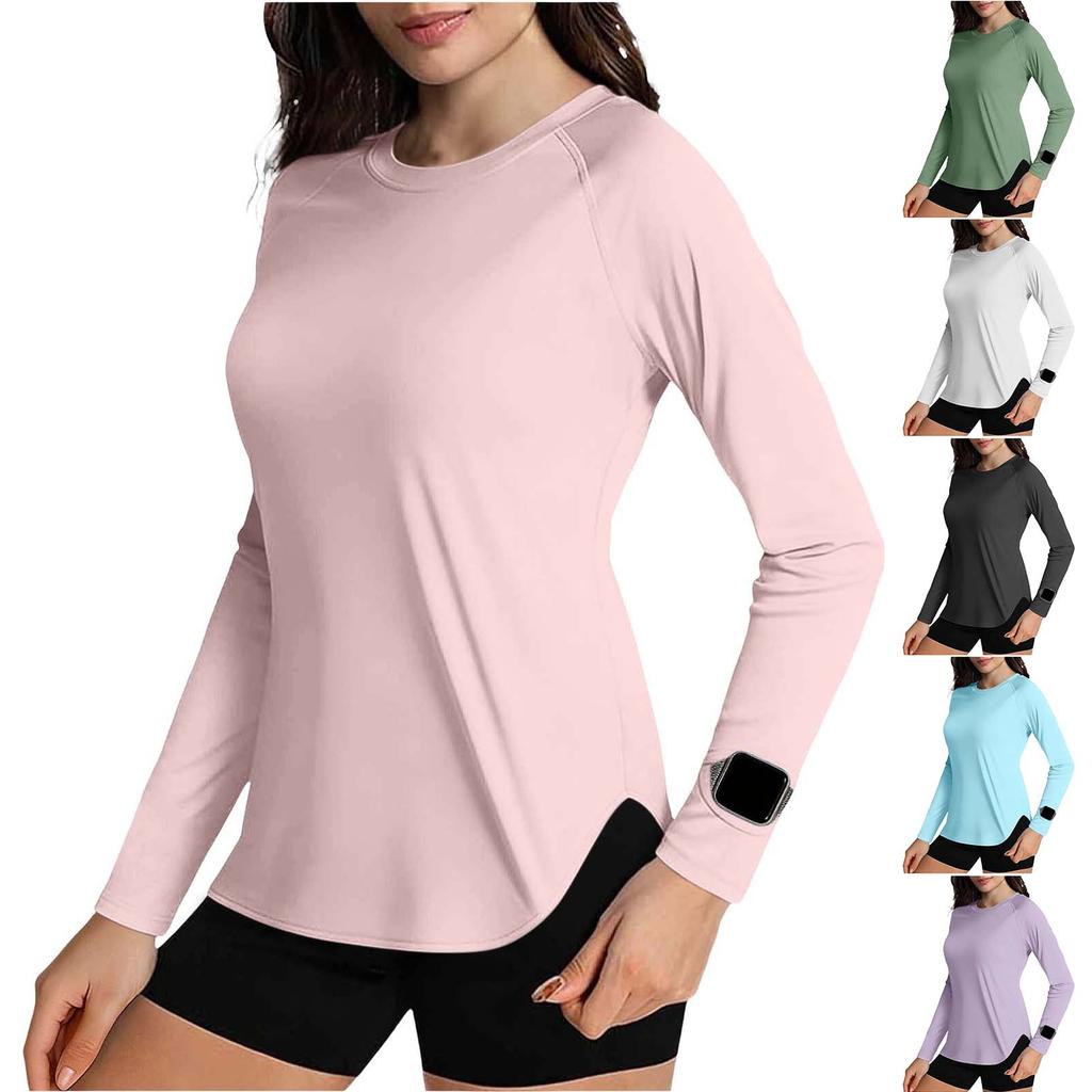 Rash Guard Manica Lunga UPF 0+ da Donna, Top da Nuoto Asciugatura Rapida UV per Surf, Immersioni, Nuoto