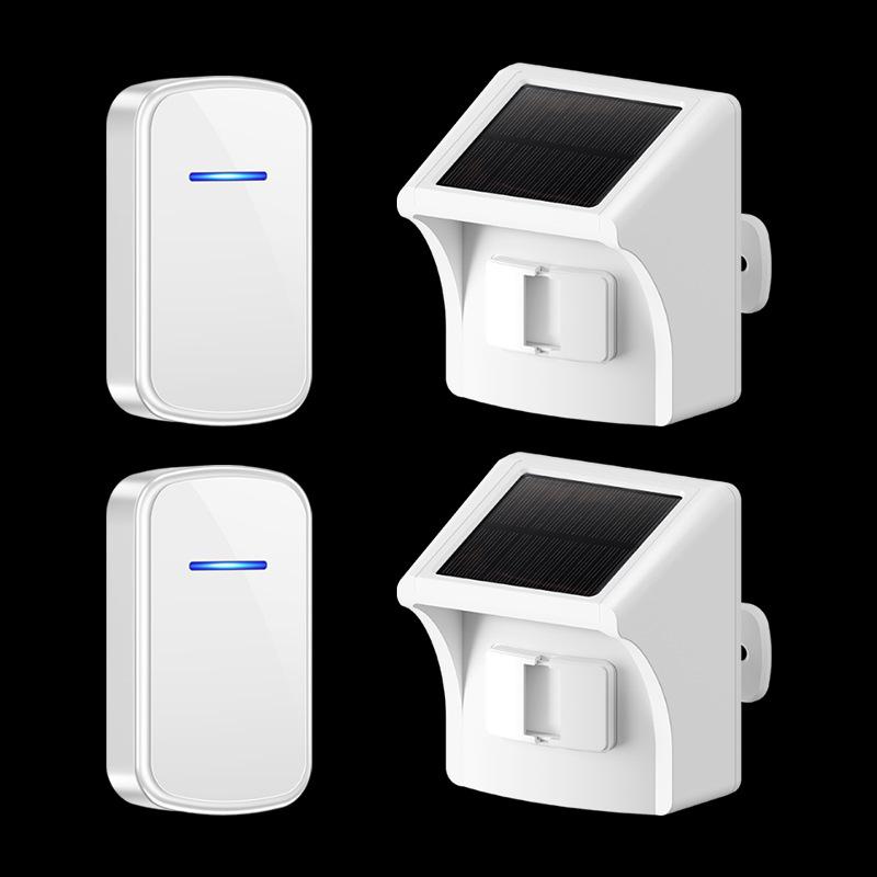 Solar-Powered Dual Detection Driveway Alarm & Wireless Doorbell System