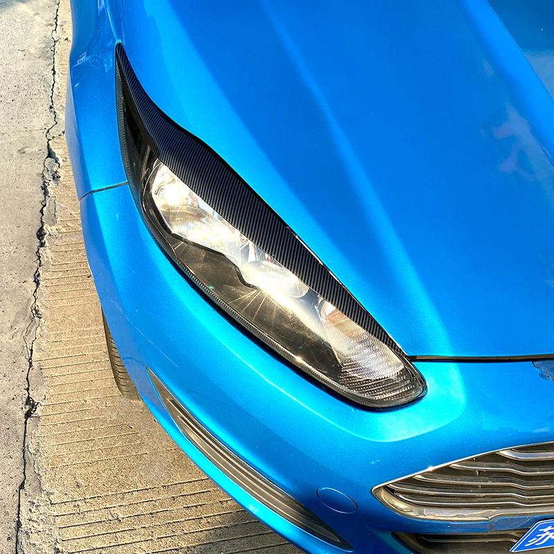ABS Material Car Front Headlight Eyebrows for Ford Fiesta MK 6.5/7.5 2013-2017 Auto Aftermarket Parts Cross-Border Modifications