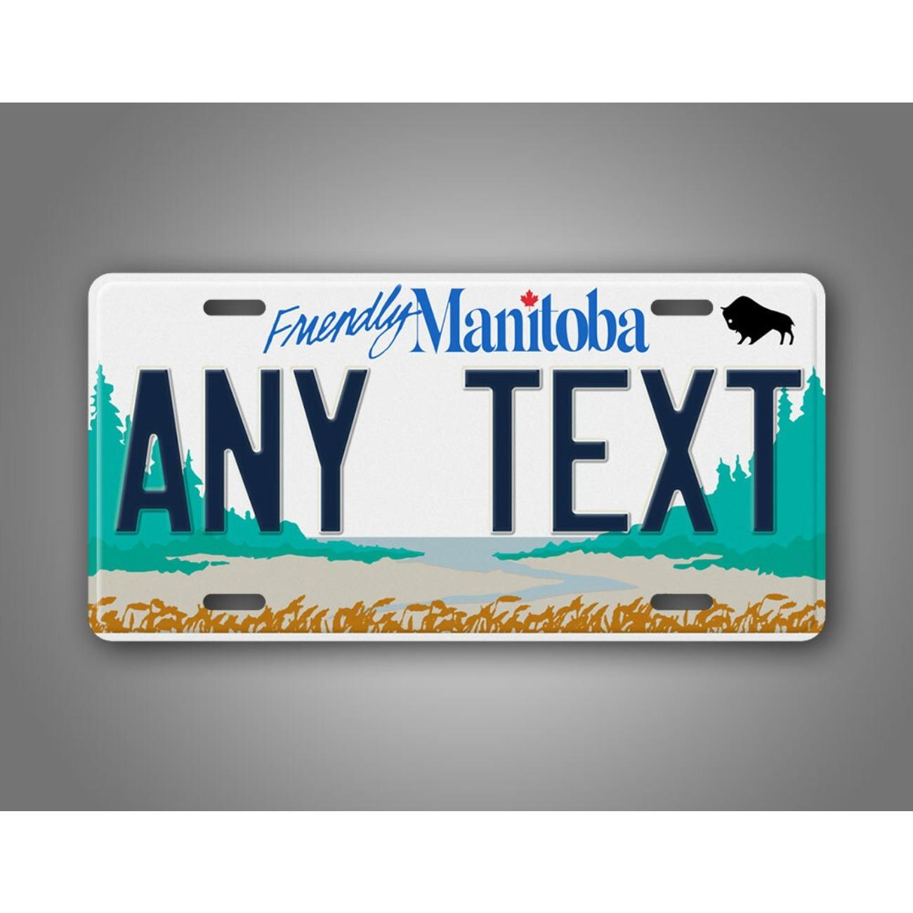 Ретро жестяная табличка Металлический плакат ManitoBa Тематический белый