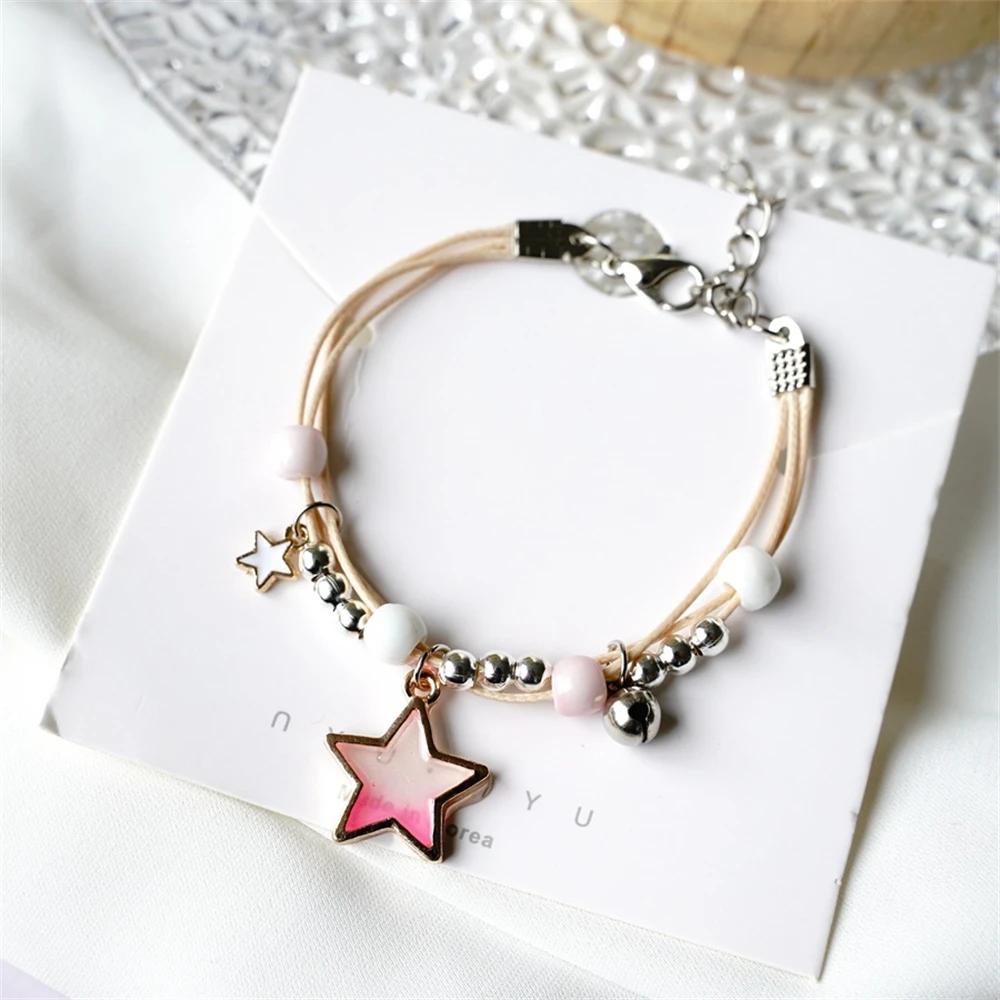 Creative Handmade Starfish Shells Pearl Pendant Adjust Bracelet Anklet Friendship Bracelets On Hand For Woman Luxury Jewelry New