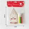 Christmas DIY Cartoon Wooden Easel: Creative Colorful Doodle Board Hanging Decoration