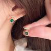 Niche Exquisite Emerald Green Gentle Style Pearl Earrings Earrings Palace Style Luxury Earrings
