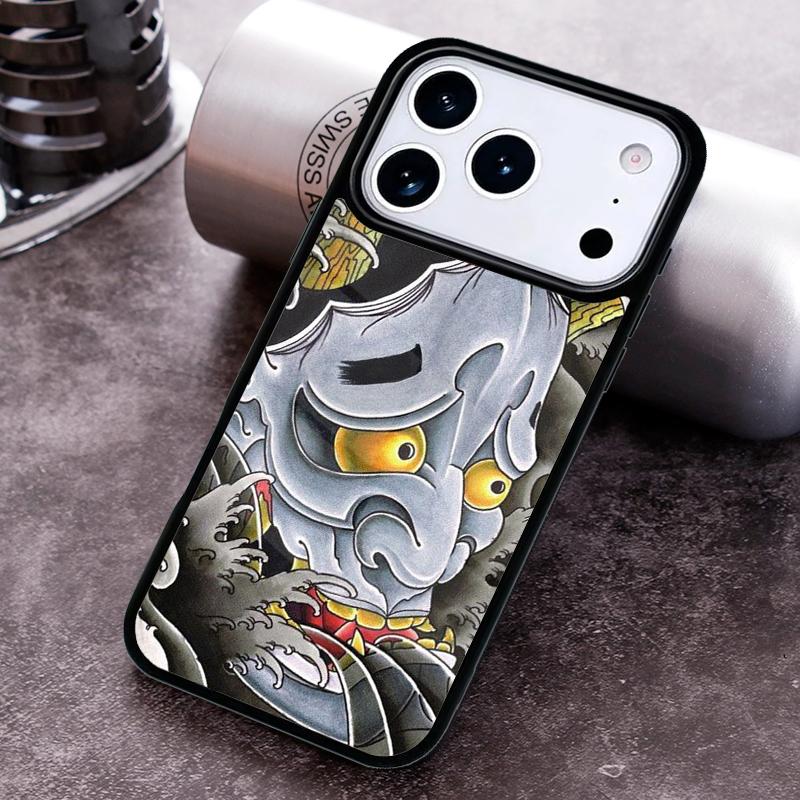Oni Mask Phone Case for iPhone 17 16 15 Pro Max Air 14 13 12 11 Plus Shockproof Capa Cover