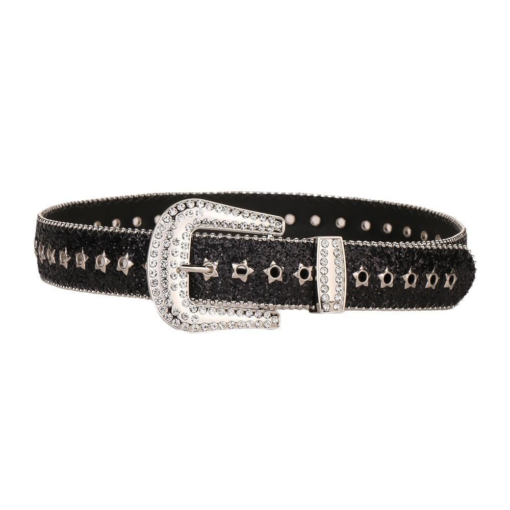 Belt Women'S High-End Sense Personalized Sequined Rhinestone Belt Women'S Style Waist Seal