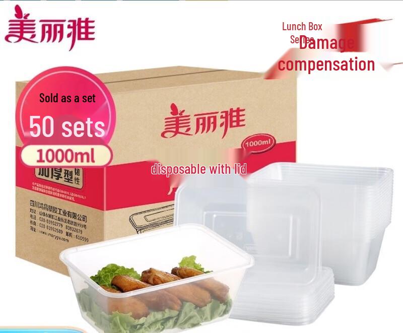 Disposable Square Food Containers with Lids