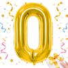 Foil Balloon Number 0 Gold 66cm Birthday Party Decoration Gold