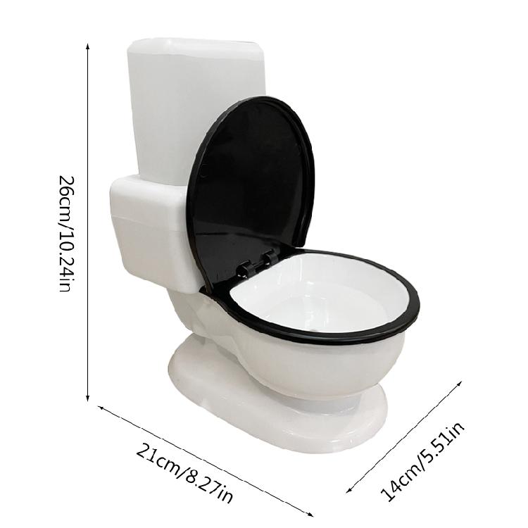 Fontanella per Gatti Forma WC Erogatore d'Acqua a Gravità 650ml Senza Filtro