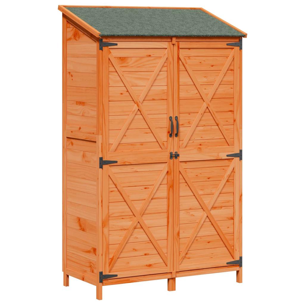 Garden Shed Brown 106 x 56 x 176.5 cm Solid Spruce Wood