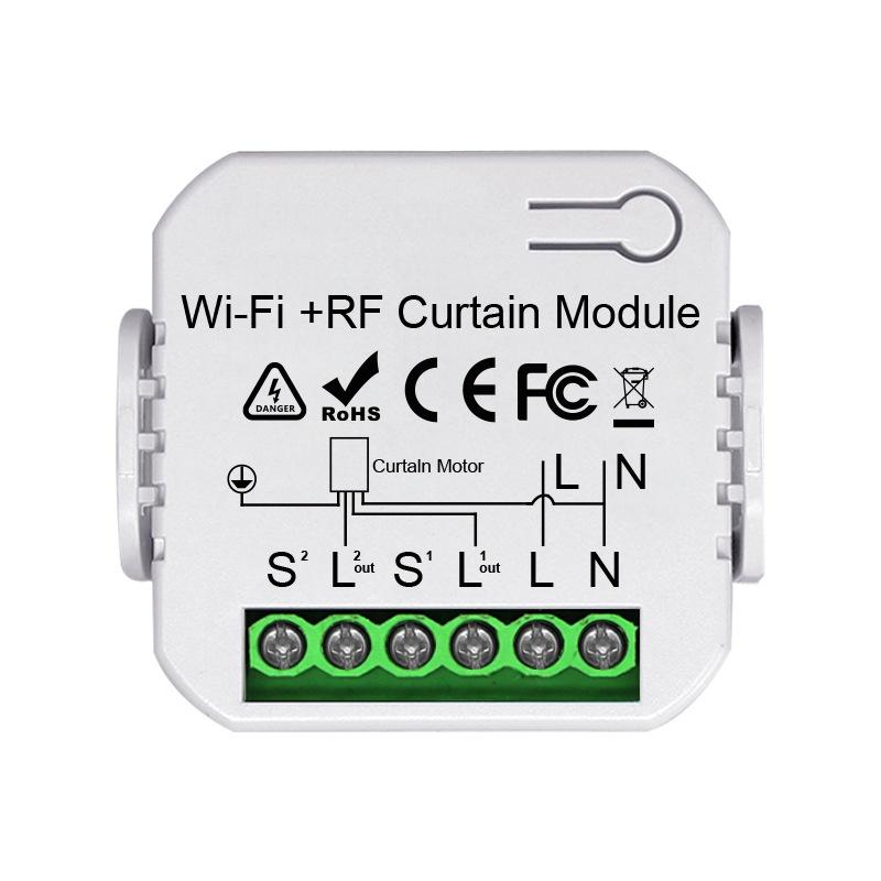Wifi Rf Smart Curtain Switch Module With Remote Timer Control Scene Linkage For Smart Home Use