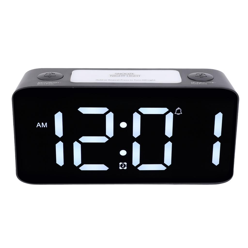 Bardzo głośny budzik z wibratorem pod łóżko Duży wyświetlacz LED Budzik wibrujący z kablem