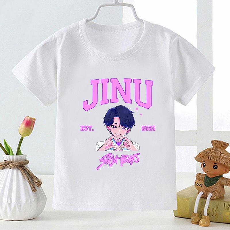 Kpop Demon Hunters Saja Boys Print Casual Kids T Shirt Girls New Summer Tops Fashion Baby Clothes Children Short Sleeve T-shirts