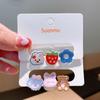 Adorable Mini Acrylic Hair Clip for Girls: Cartoon Bear & Flower Claws for Bangs and Broken Hair