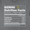 Gemini Shirts, Gemini Gifts, Gemini Zodiac Nutrition Facts Shirt, Astrology Gifts, Horoscope Birthday Gift TShirt