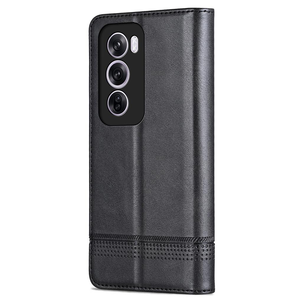 For Oppo Reno12 Pro 5G (Global) Case Cowhide Texture PU Leather Phone Shell