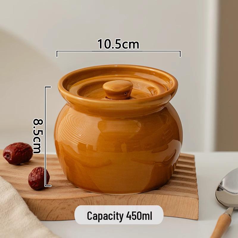 Single-Serving Ceramic Clay Stew Pot - Food Grade Double Boiler for Household Soup and Stew