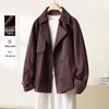 IHIMI Women's Suede-Effect Old Money Style Jacket