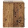 Wall Mounted Nightstand Reclaimed Wood Look 34.5 x 33 x 40 cm
