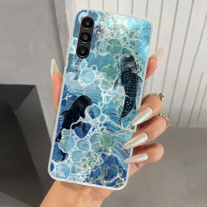 Ocean Whale Shark Phone Case for Samsung Galaxy A17 A16 A37 A26 A36 A57 A56 A15 A25 A35 A55 A14 A24 A34 A54 A13 A23 A33 A53 Gala