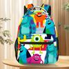 Monsters Cartoon Print Backpack,Sulley Mike Anime Print Large Capacity Travel Laptop Bag for Teens School Outdoor