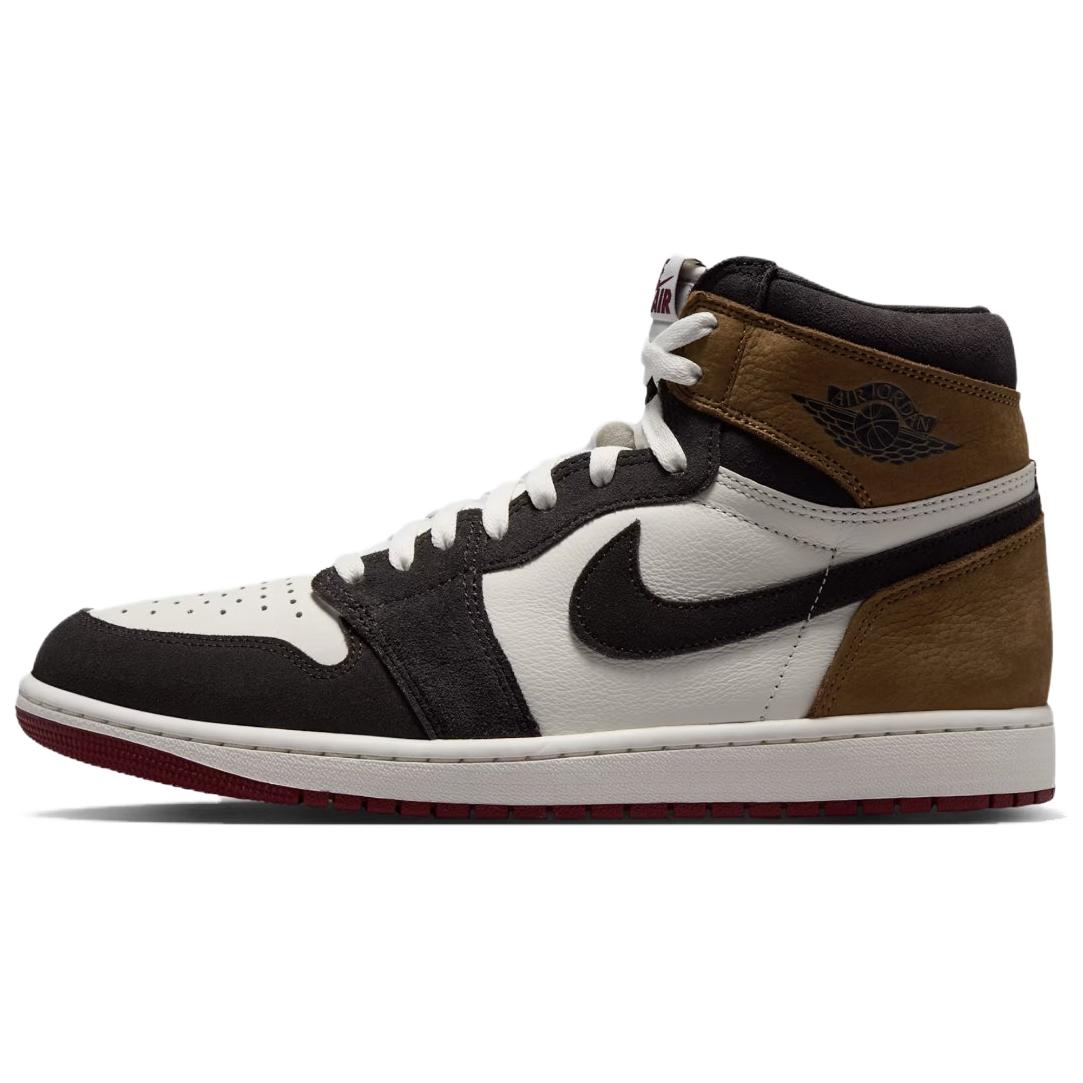 Jordan Unisex White/Brown Air 1 High Og Love The Game Sneakers Shadow- Soft-Pearl Dz5485-201 Cm