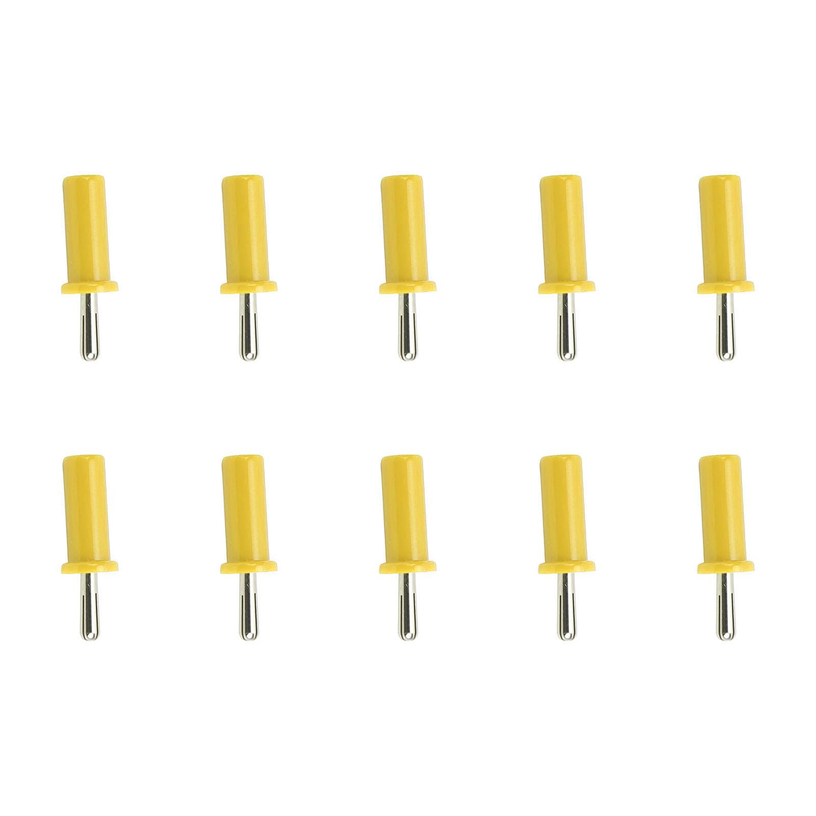 

10pcs Banana Plug 4mm Cross Slot Gold Plated Brass Solder Type Connector for Speaker CableYellow