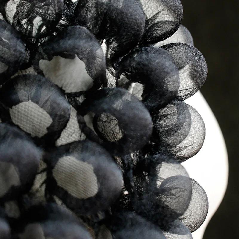 85x20cm Grape Bubble Yarn Fabric Creative Heat Setting 3D Lace Fabric for Fashion Design DIY Sew Wedding Dress Clothing Supplie