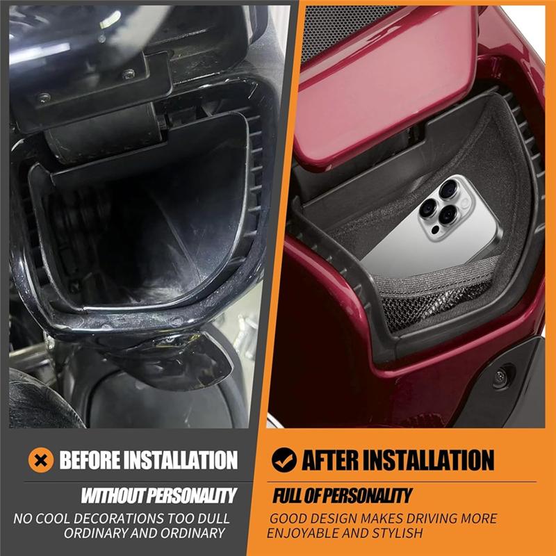 Inner Storage Bag Kit For Motorcycle For Touring Road Glide FLTRX FLTRU FLTRK Faring Glove Box Compartment Liners