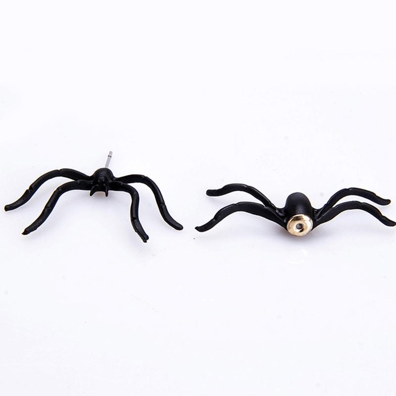 Spider Earrings Studs Halloween Earrings  Girls Punk Earrings Hypoallergenic Alloy  Earrings Party Jewelry
