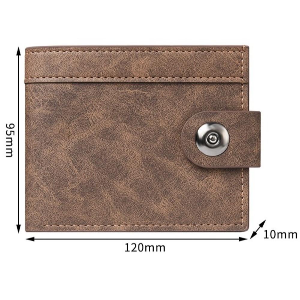 Durable Ultra Thin PU Leather Wallet Portable Lightweight Short Wallet Credit Card Holder Men