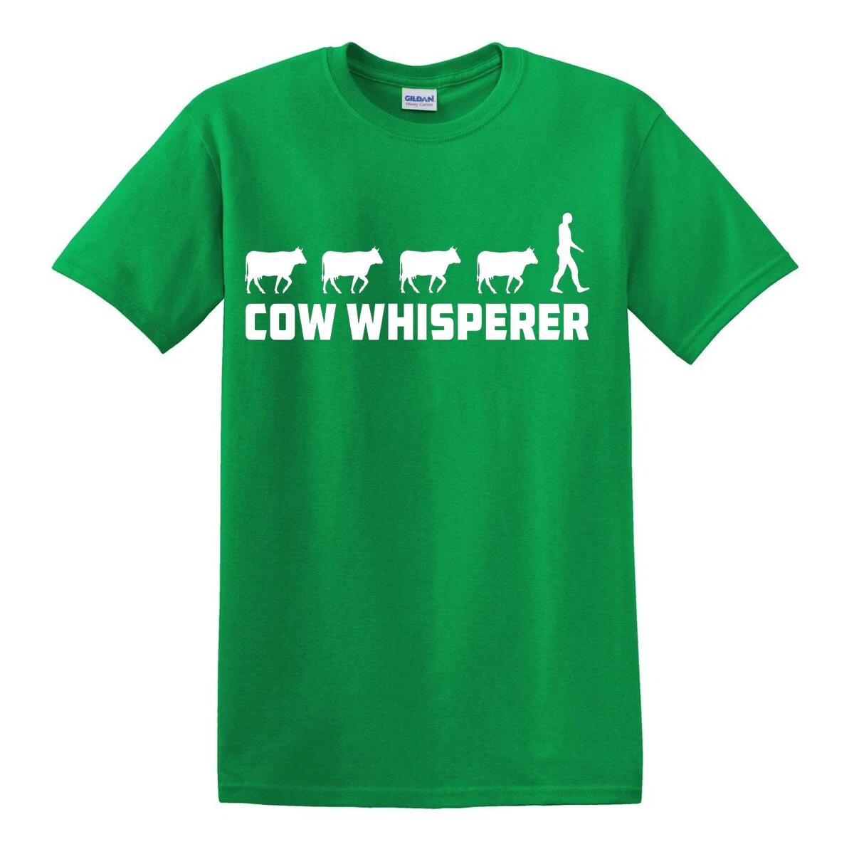 COW WHISPERER T-SHIRT Farmer Farm New Funny Birthday Present Xmas Gift Top Tee 1 S
