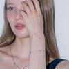 Charcoal Stone Chain Bracelet_PM25B006HS