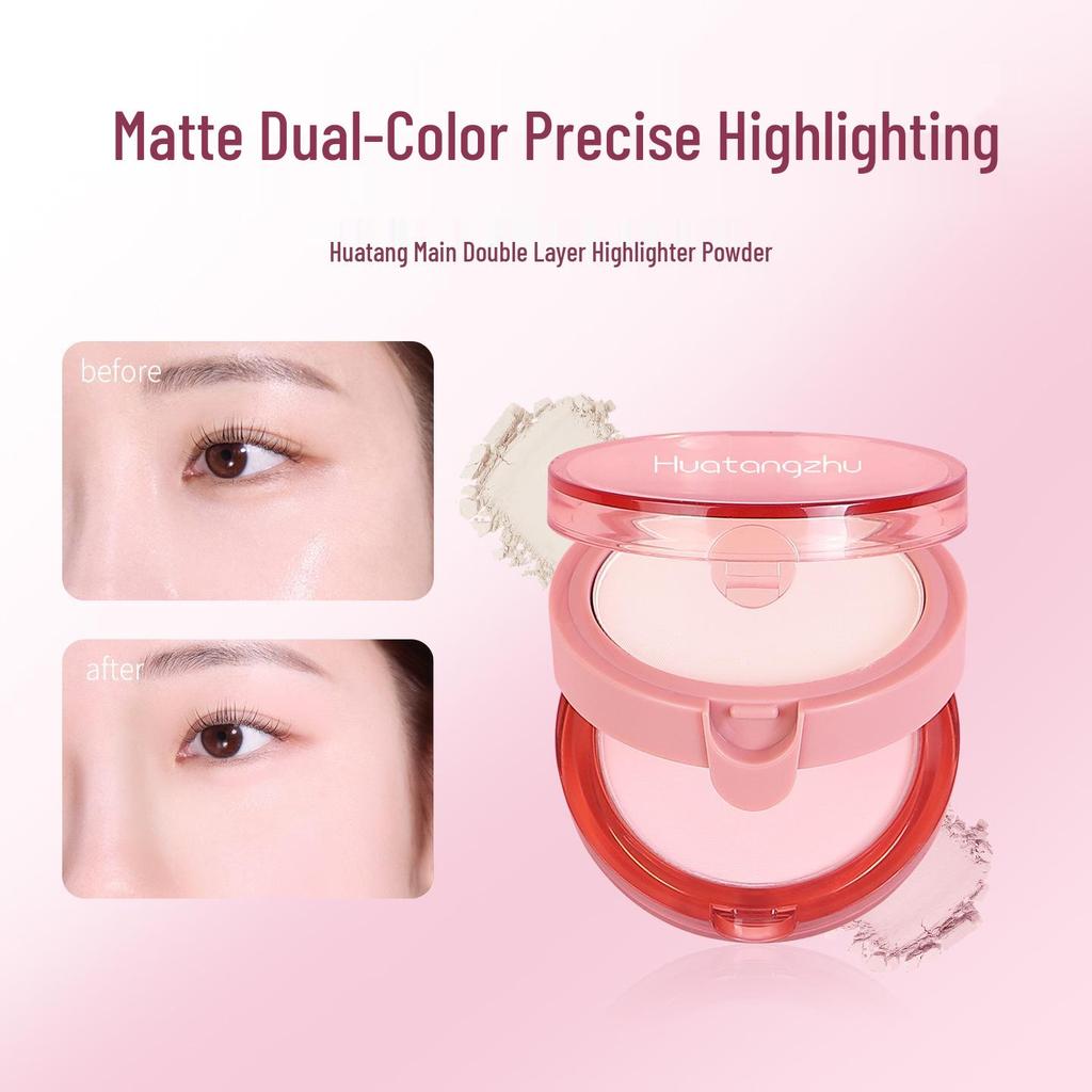 Double-Layer Translucent Matte Loose Powder: Pore-Refining, Long-Lasting, Non-Smudge, Brightening Makeup Setter.