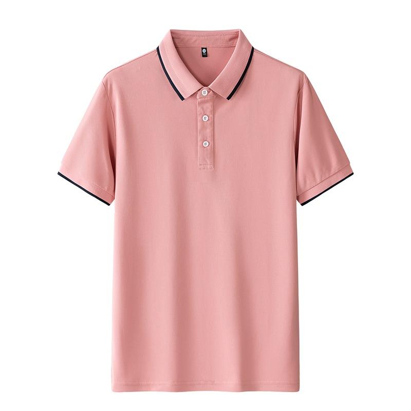 Tricou cu mânecă scurtă pentru bărbați de vară, bumbac, cu rever subțire, tricou polo pentru bărbați