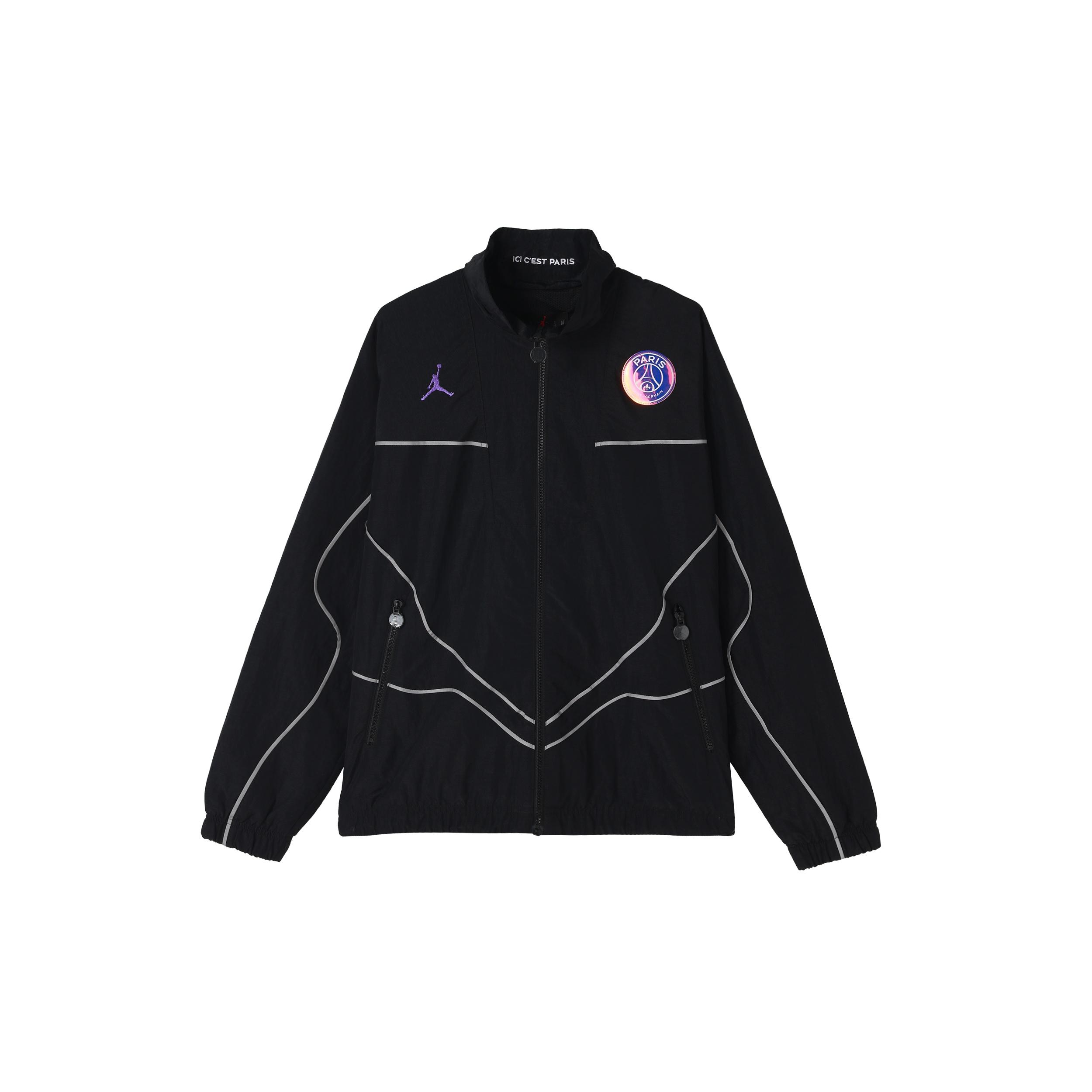 Air Jordan Paris Saint-Germain Logo Sports Jacket Black Men s CZ0787-010 L