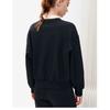 Fila Athletics Loose Fit Crew Neck Solid Color Sports Casual Knit Pullover Long Sleeve Sweatshirt Women Sweatshirt Deep-Black A11W241212FBK