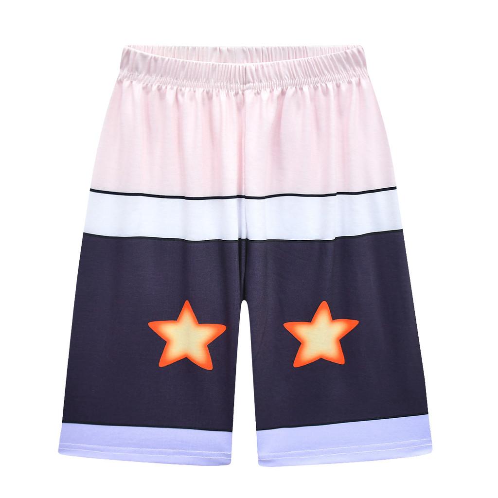 19778 Kids Girls Lily Lovebraids Printed Short Sleeves Round Neck T-Shirt Top Shorts Sets