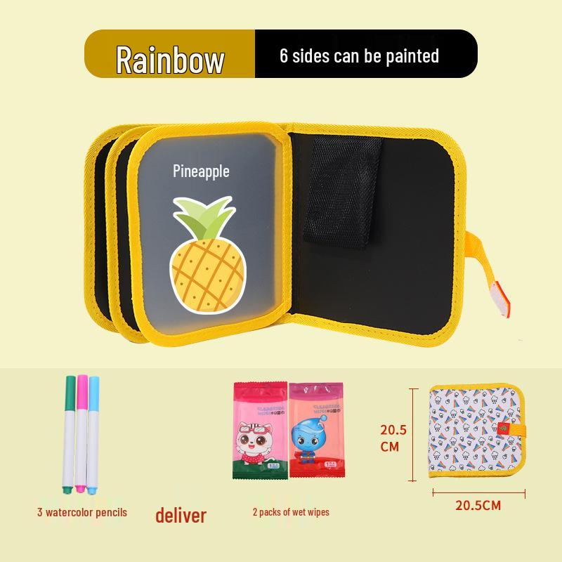 Portable Children's Drawing and Coloring Board - Reusable, Erasable, and Compact Toy for Kids