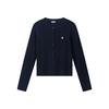Heritage Fashion Simple Classic Retro Casual Versatile Comfortable Long Sleeve Cardigan Sweater Women Sweater Legendary-Blue F61W638402FNV