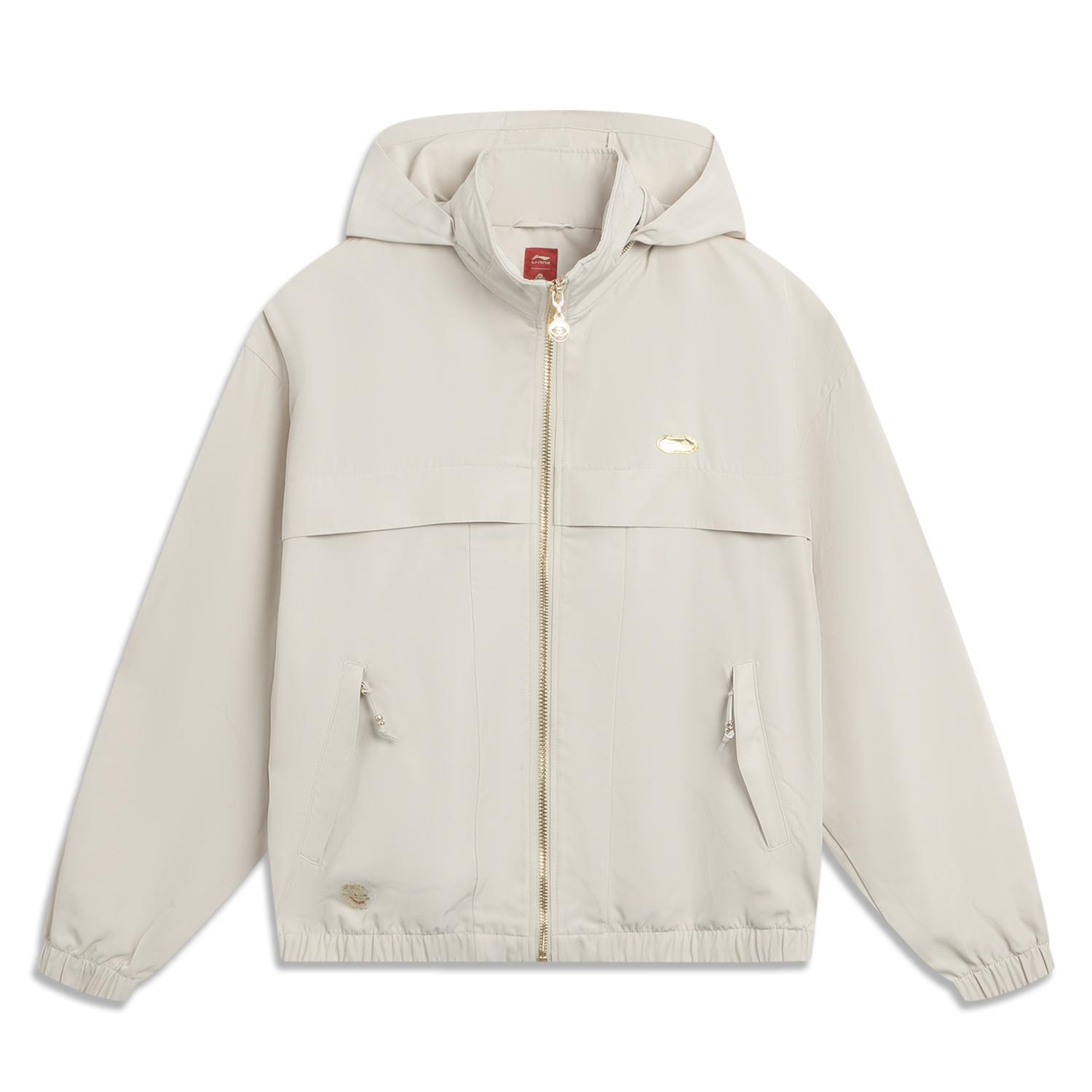 

Коллаборация Li Ning x Музей дворца Серия китайской культуры Свободный крой Ветровка с длинными рукавами и капюшоном Тканое пальто Мужская верхняя одежда AFDVG31-1 M