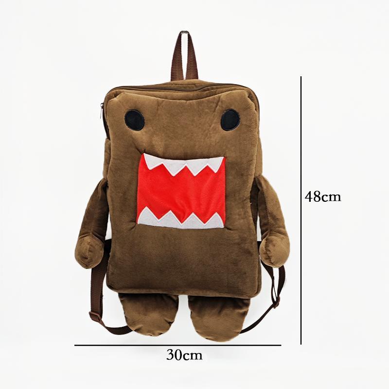 TreasuringU 2026 Nova Mochila de Pelúcia Domo-Kun Marrom Bolsa de Pelúcia Domo Kun Bolsa Transversal Pequena Fofa com Brinquedo Presente de Aniversário