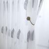 Tulle Curtains for Living Room Balcony Bedroom Translucent Modern Embroidered Curtain Gauze Window Screen 1PC Tree White Sheer
