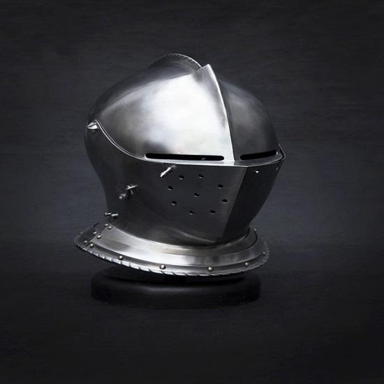 Medieval Close Helmet  Handmade 16th Century Knight Armor Replica  Wearable Steel Helmet for LARP, Cosplay  Display