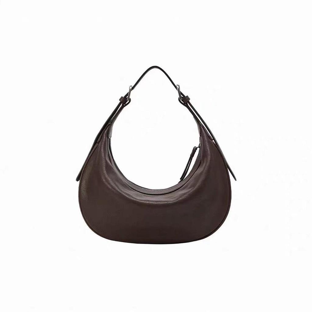 2026 Retro Crescent Hobo Bag: Versatile, Large-Capacity, Vegetable-Tanned Leather Shoulder and Crossbody Bag for Women